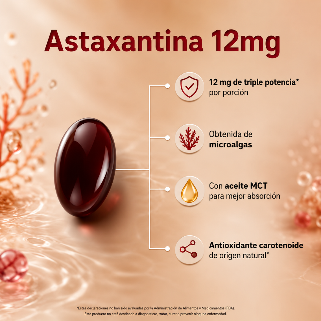 ASTAXANTHIN EN SOFTGELS – Apoyo antioxidante e inmune