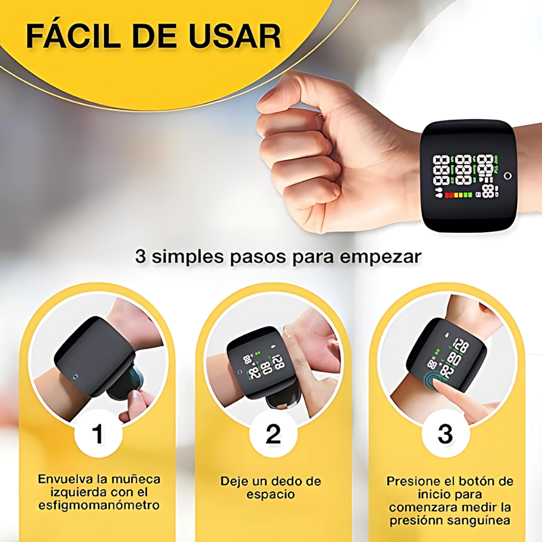 MONITOR DE PRESIÓN ARTERIAL EN MUÑECA – Control rápido y preciso