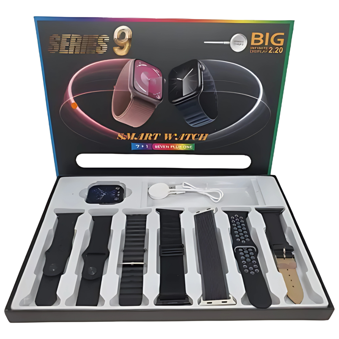 SMARTWATCH SERIES 9 BIG 1.99" CORREAS 7+1 – Control total en tu muñeca con estilo