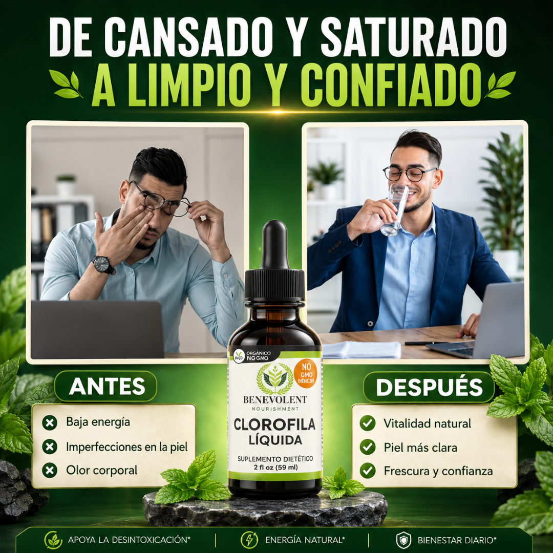 LIQUID CHLOROPHYLL 59ML – Apoyo digestivo para sentirte más ligera cada día