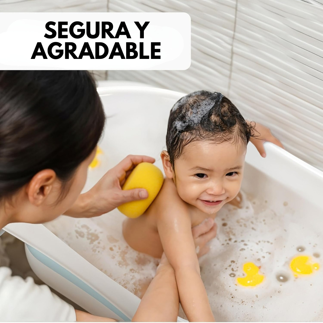 BAÑERA PLEGABLE PARA BEBÉ – Baños seguros, comodidad diaria y ahorro de espacio