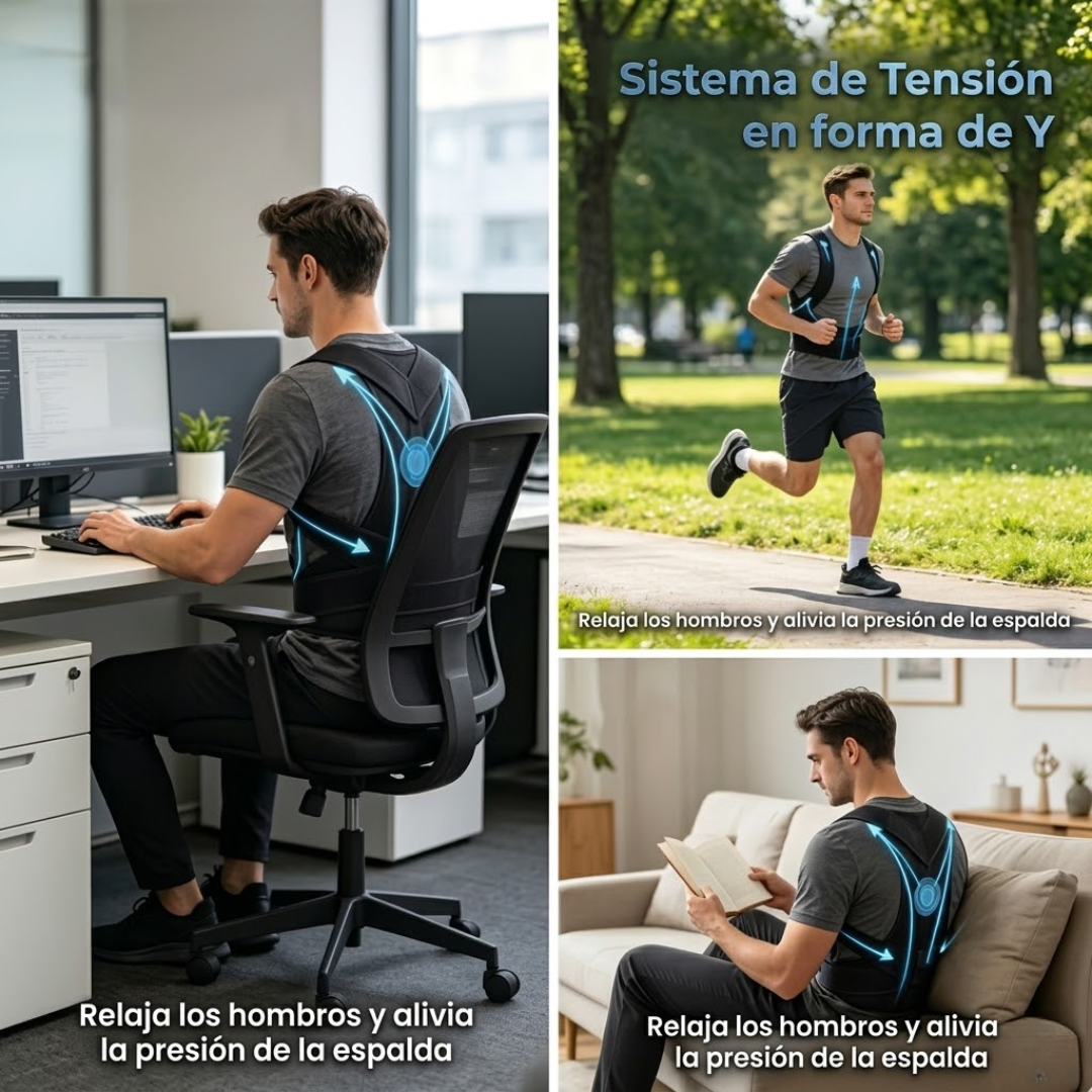 CORRECTOR DE POSTURA UNISEX – Mejora tu postura, soporte lumbar y comodidad diaria