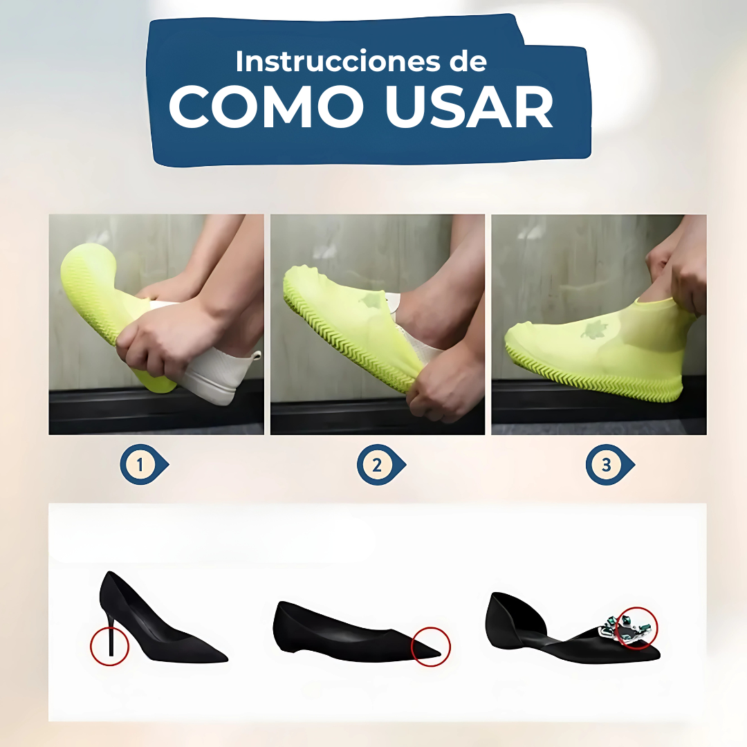 Cobertor de Zapatos para Lluvia (Pack de 3 pares)