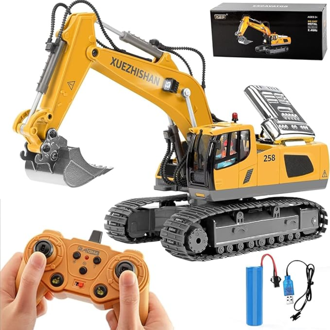 EXCAVADORA DE CONTROL REMOTO — Para el niño que tienes en casa y para el que aún vive en ti