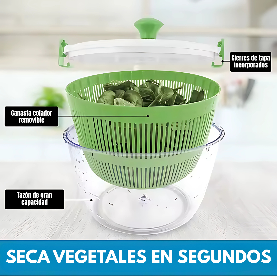 SALAD SPINNER EVERYDAY – Verduras frescas y secas en segundos sin esfuerzo