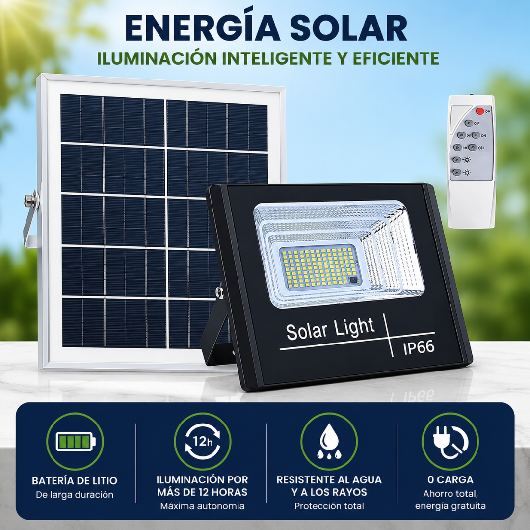 REFLECTOR SOLAR – Iluminación potente, instalación sencilla y seguridad sin cables