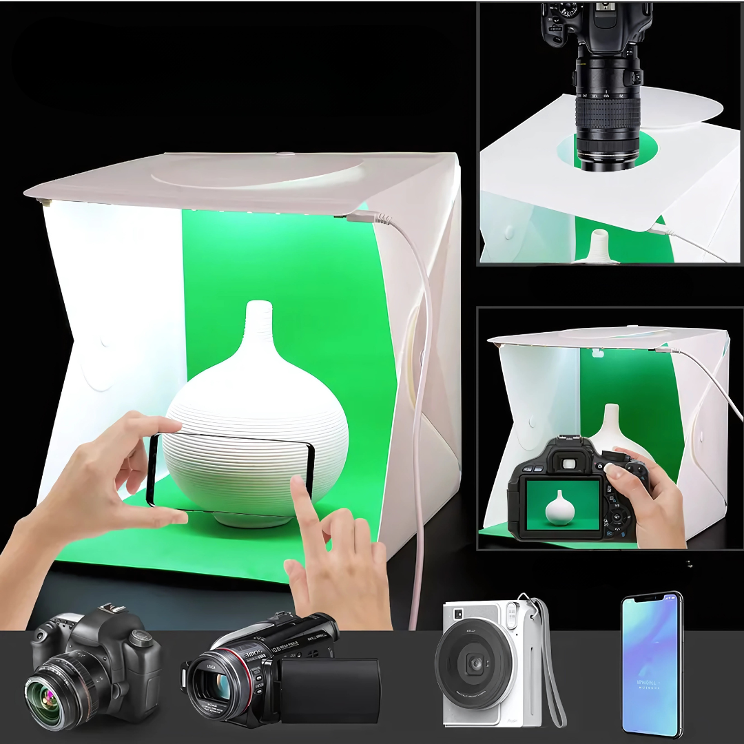 MINI ESTUDIO FOTOGRÁFICO PLEGABLE – Fotos profesionales en casa