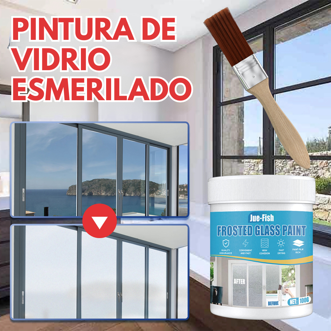PINTURA DE VIDRIO ESMERILADO – Privacidad y estilo en tus ventanas
