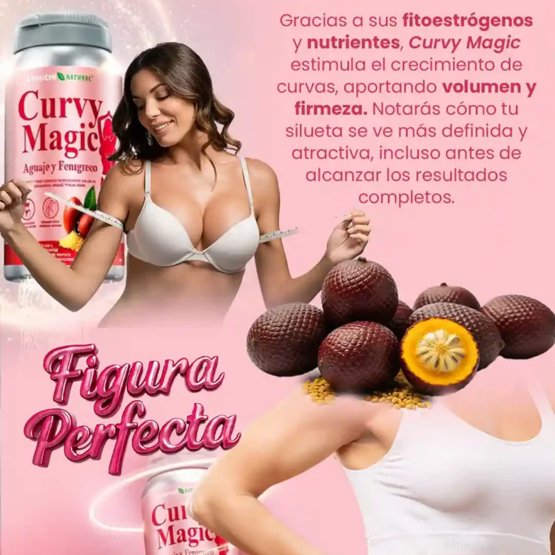 CURVY MAGIC AMERICAN NATURAL — 60 cápsulas de apoyo natural para las curvas que quieres ver en el espejo