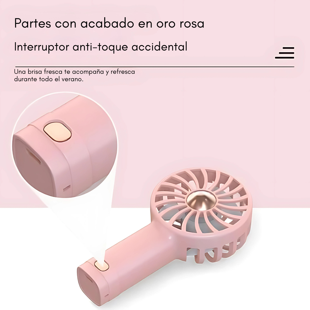 VENTILADOR PORTÁTIL VERDE – Refresca tu día con estilo, donde sea que estés