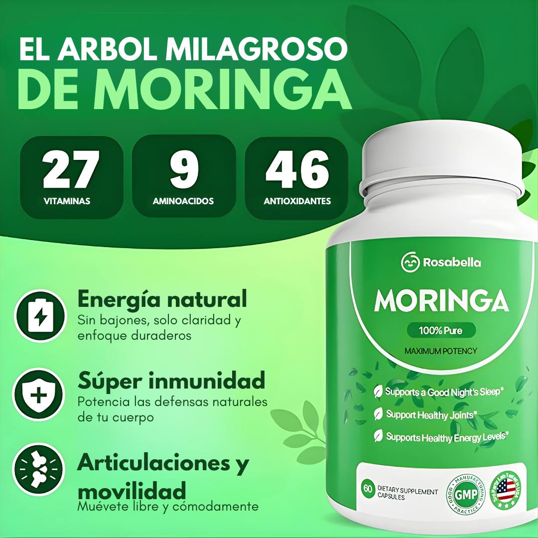 MORINGA – Energía natural, metabolismo activo y bienestar completo desde una sola cápsula