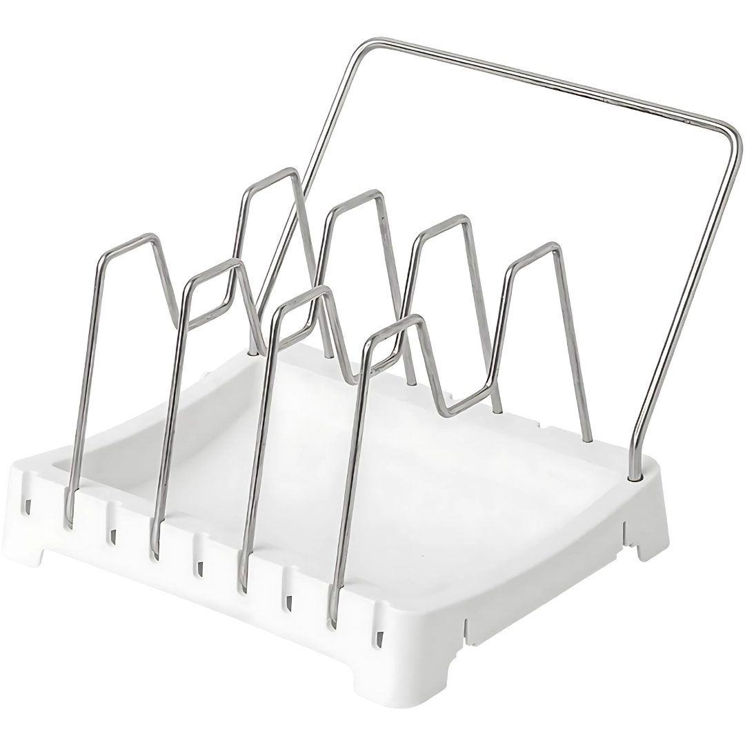 ORGANIZADOR DE TAPADERAS Y SARTENES – Orden vertical y práctico para tu cocina