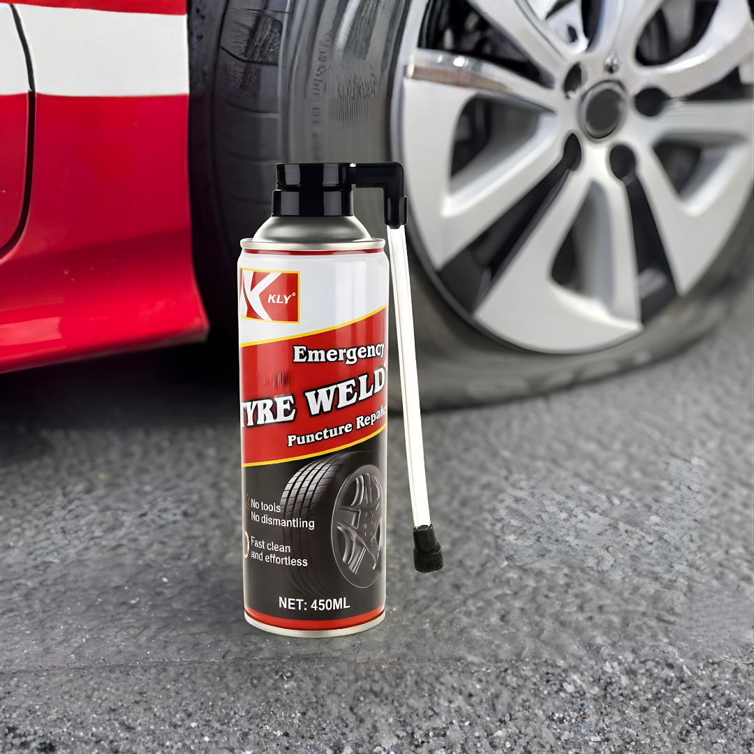 TYRE WELD – Reparación instantánea de llantas, sellado eficaz y movilidad inmediata