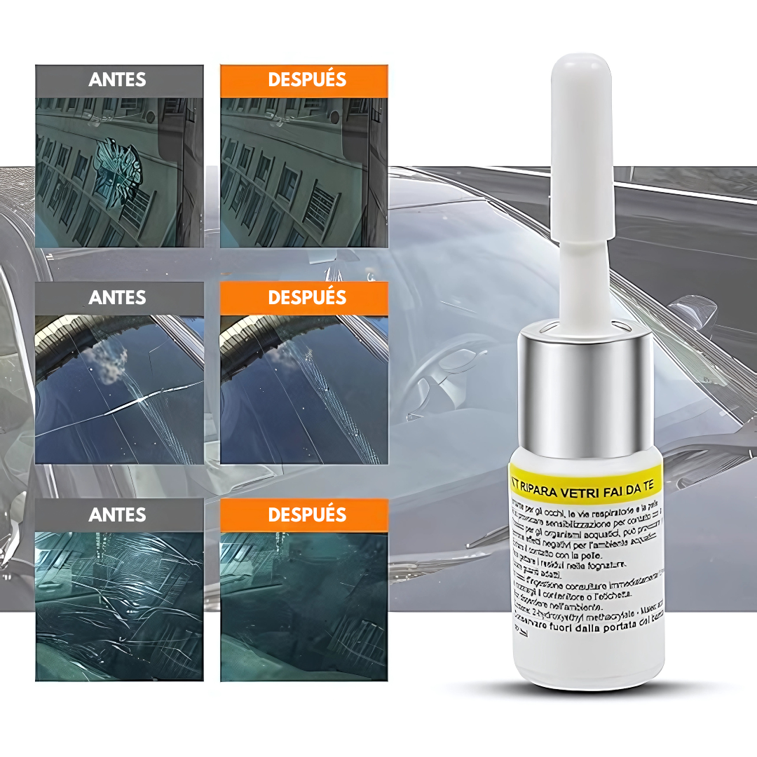 KIT REPARADOR DE VIDRIOS – Repara grietas y astillas sin ir al taller