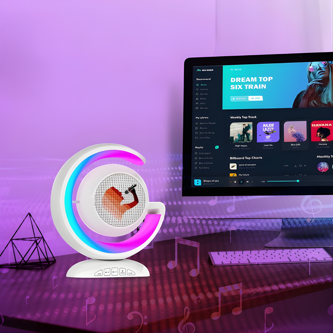 KARAOKE PORTÁTIL CON LUCES LED – Diversión en casa, sonido envolvente y shows que iluminan cada momento