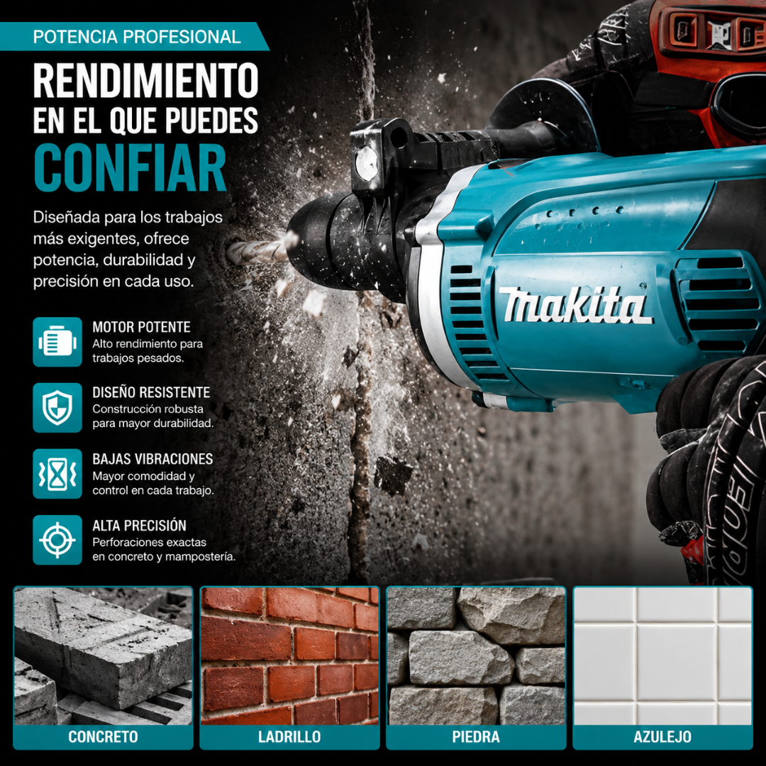 TALADRO + PULIDORA – Potencia total, precisión profesional y versatilidad en cada proyecto