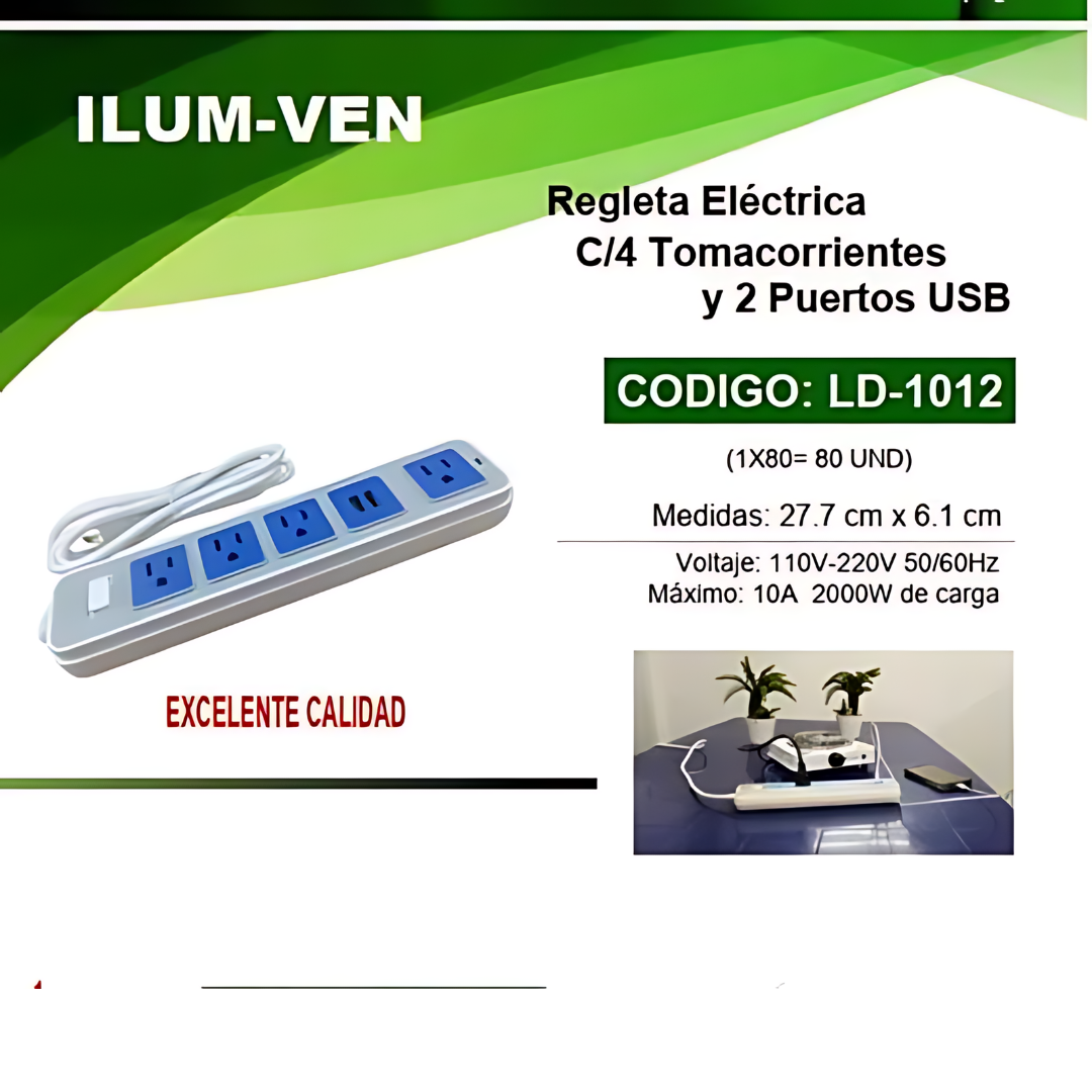 REGLETA MULTIFUNCIONES – Energía segura y práctica en un solo lugar