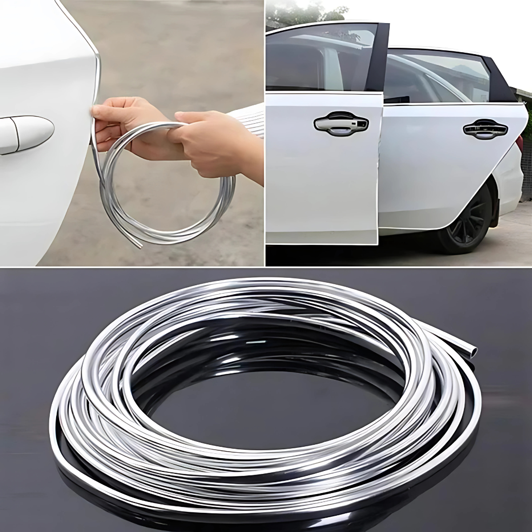 TIRA 6 METROS PLATEADA ANTI COLISIÓN – Protege tu auto con estilo y sin complicaciones