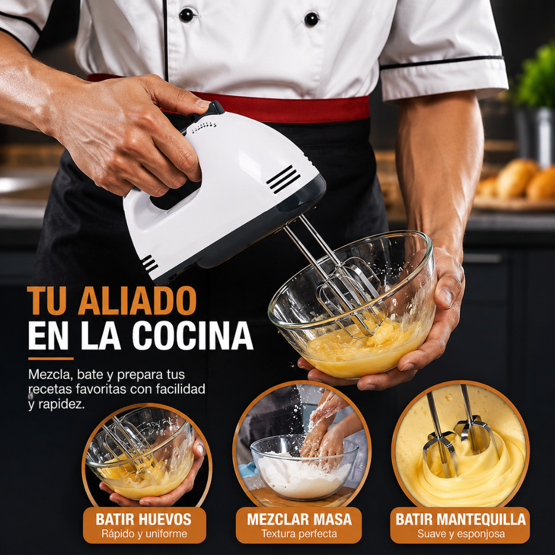 BATIDORA DE MANO ELECTRICA – Repostería fácil en casa