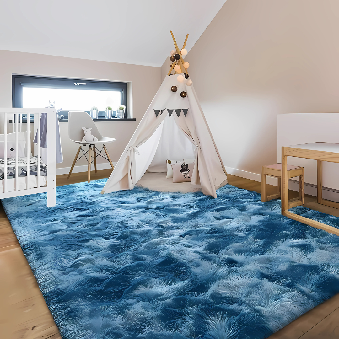 ALFOMBRA AZUL MARINO PARA SALA – Elegancia y confort para tu hogar