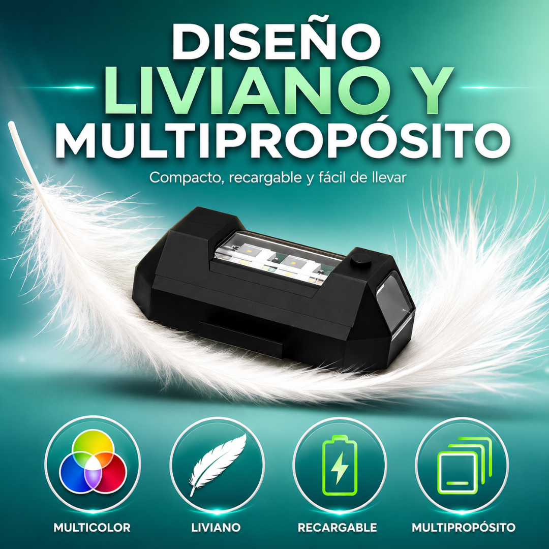 MINI LUZ LED PACKx4 – Iluminación potente, estilo único y visibilidad en cada recorrido