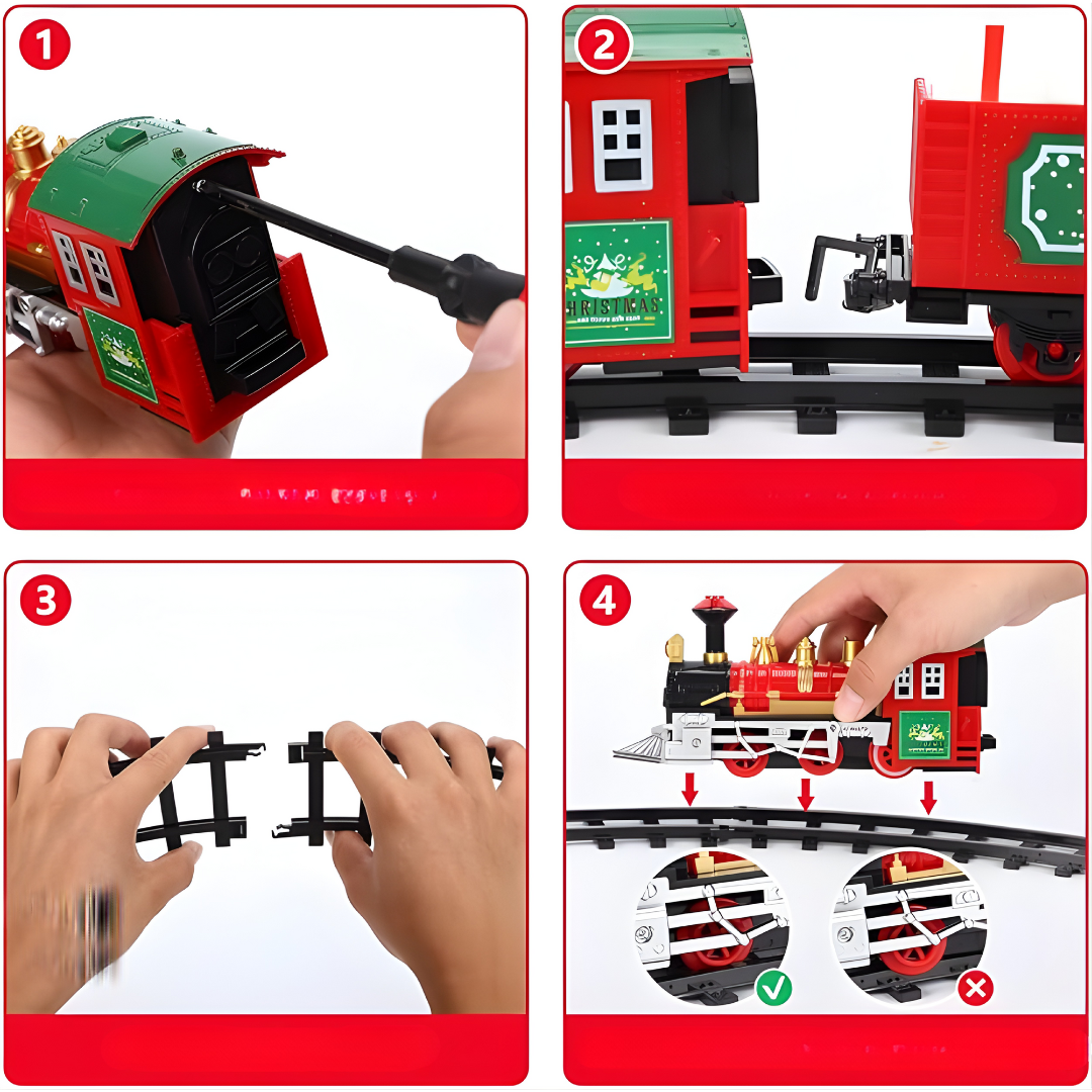 TREN NAVIDEÑO ELÉCTRICO PARA ÁRBOL – Magia en movimiento, espíritu festivo y un espectáculo que transforma tu Navidad