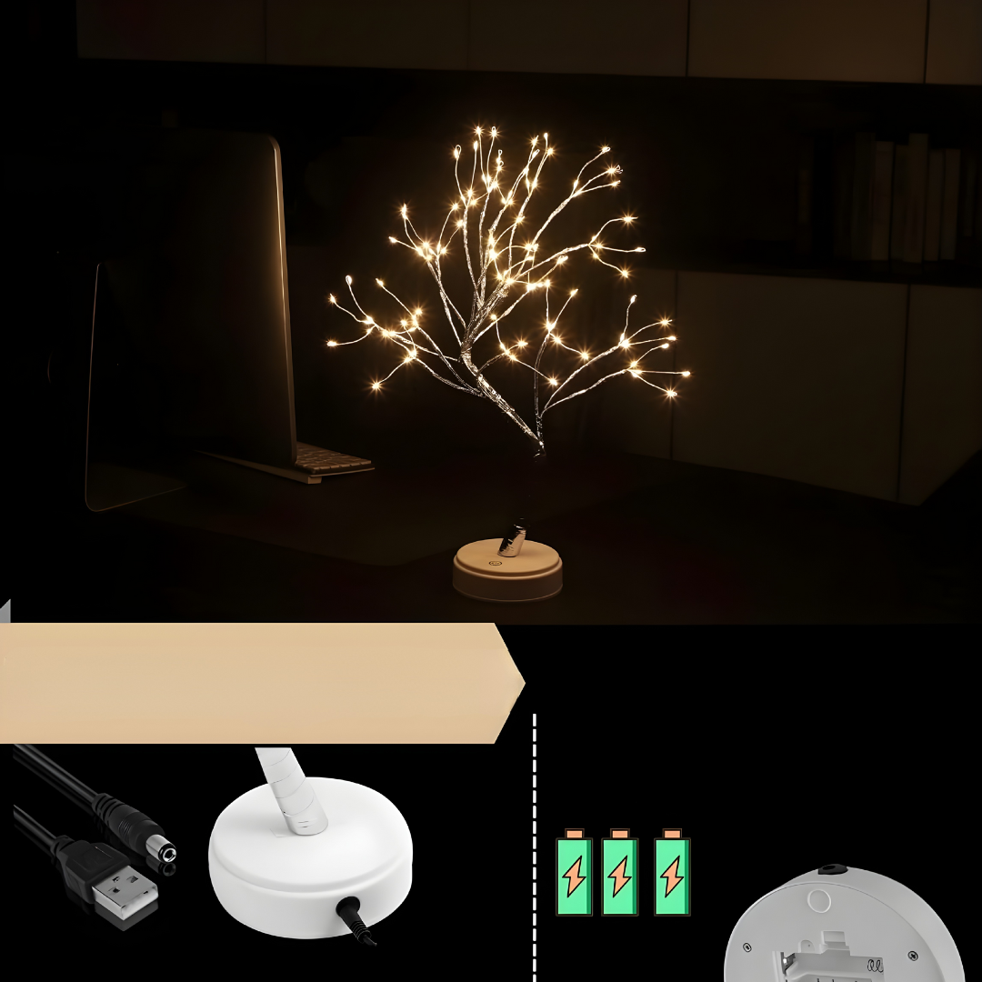 ÁRBOL DE LUZ MÁGICO BONSAI – Decoración encantadora, ambiente relajante y luz cálida para transformar cualquier espacio