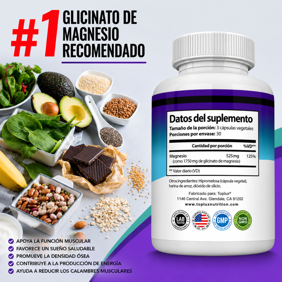 MAGNESIUM GLYCINATE COMPLEX *90 CAP — Relajación, descanso y bienestar diario