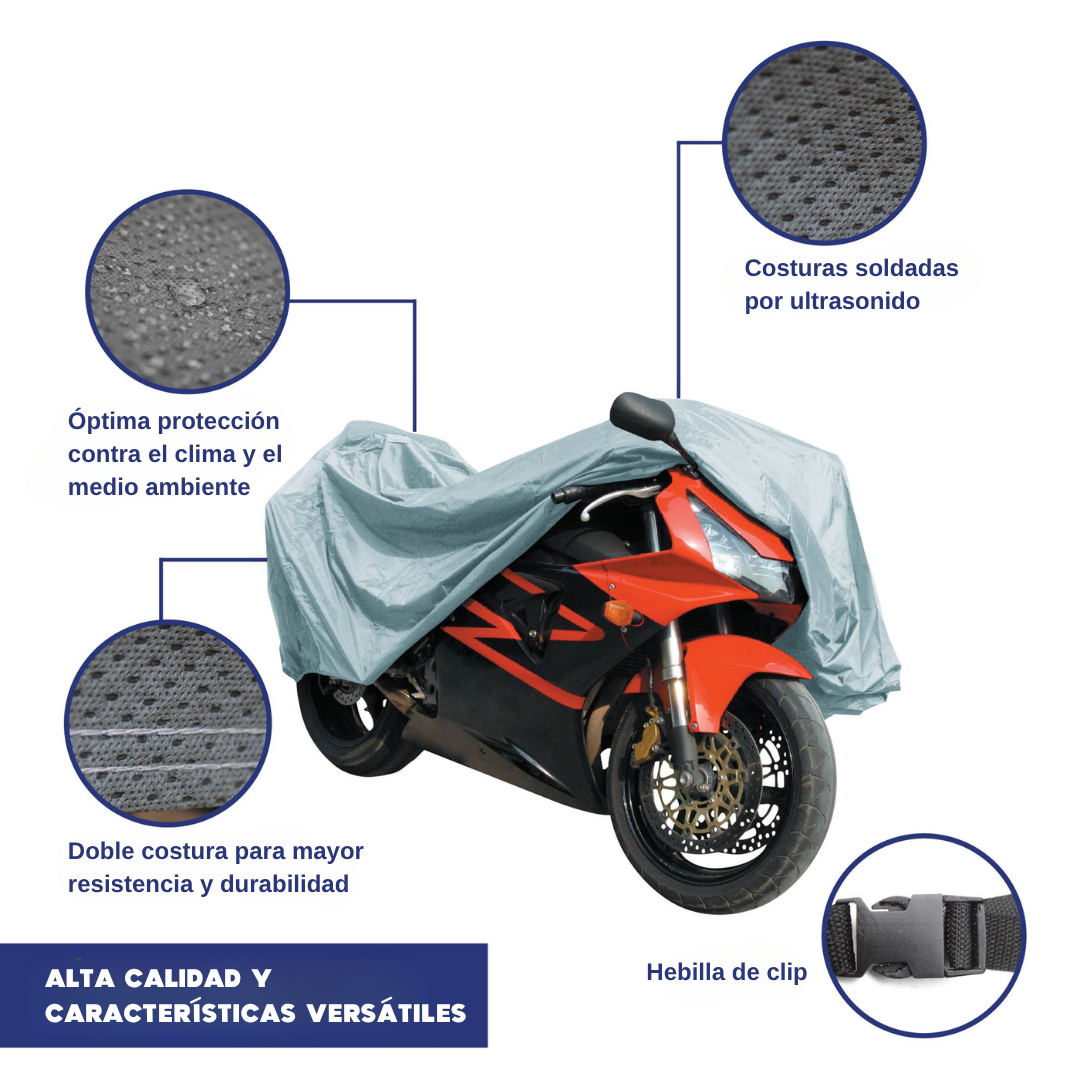 COBERTOR DE MOTO – Protección total contra lluvia, polvo y sol en cualquier momento