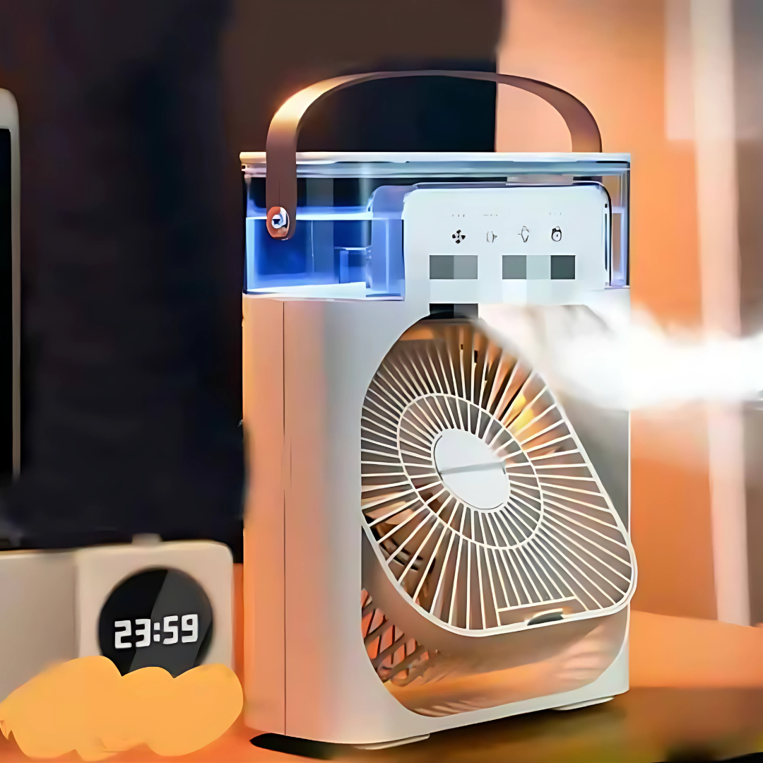 Aire Acondicionado Portátil Aire Evaporativo 4 en 1 – Refresca, humidifica y decora tu espacio en segundos