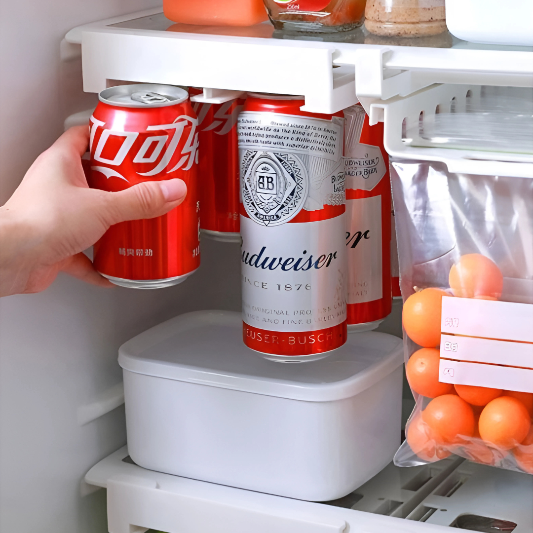 ORGANIZADOR DE LATAS COLGANTE PARA REFRIGERADOR – Ahorra espacio al instante