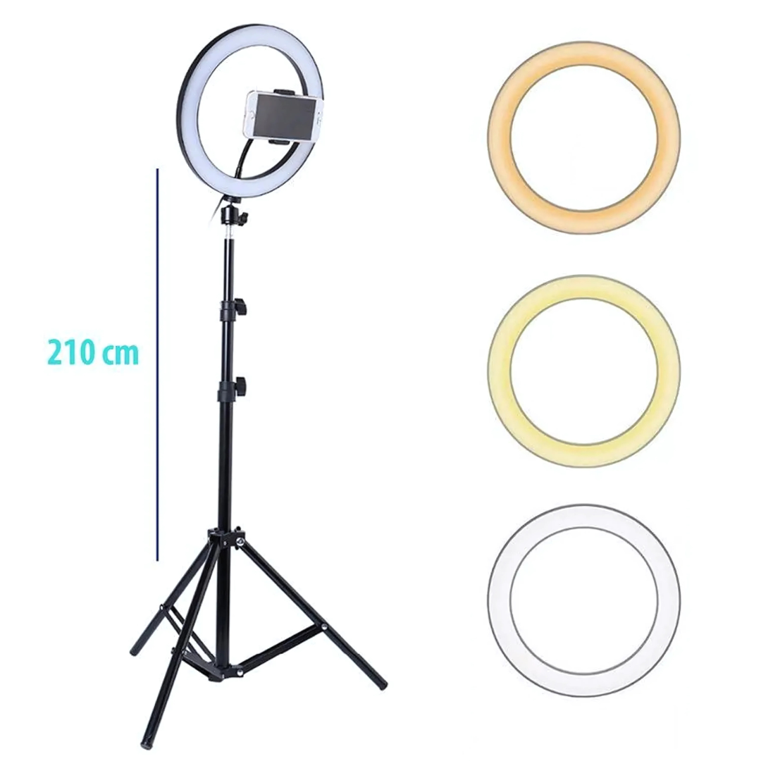 ARO LUZ LED + TRÍPODE (2 METROS) – Ilumina tus videos y fotos como un profesional