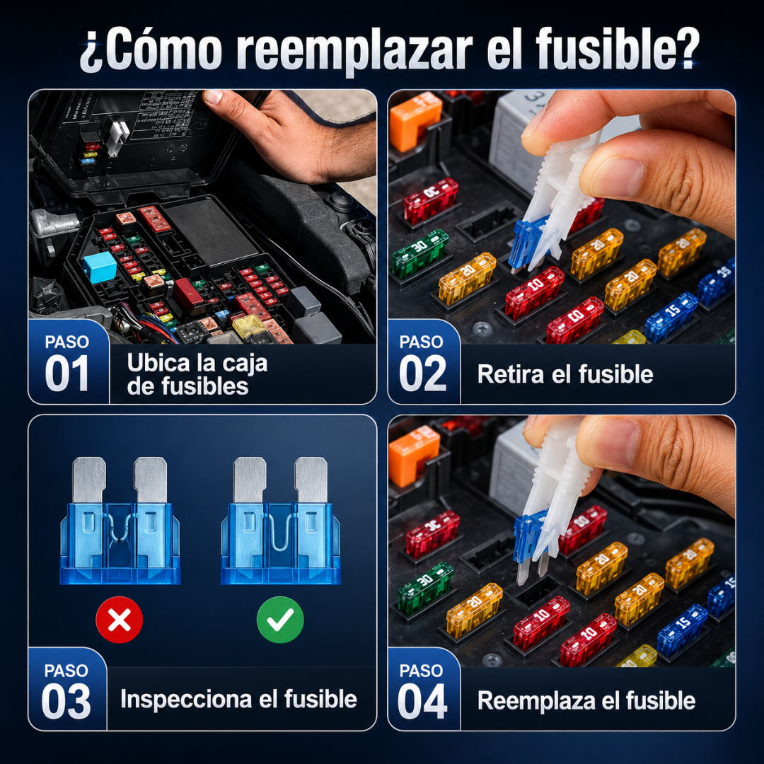 KIT DE FUSIBLES – Protección eléctrica para carro, moto y vehículos con diferentes tamaños