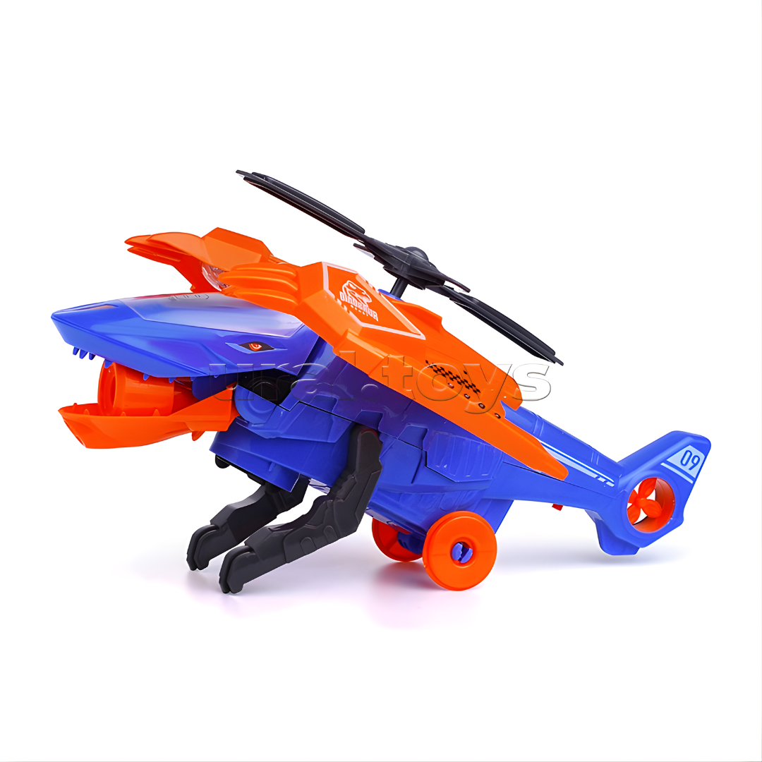 DINOSAURIO TRANSFORMER JUGUETE – 2 en 1: Dinosaurio + Avión, luces, sonido y diversión que cobra vida