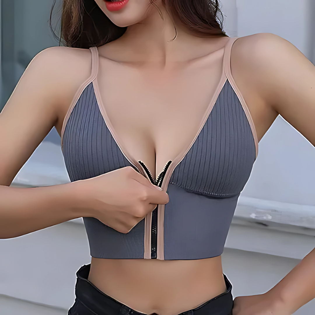 TOP CON CREMALLERA PUSHUP – Realza tu figura con estilo y comodidad