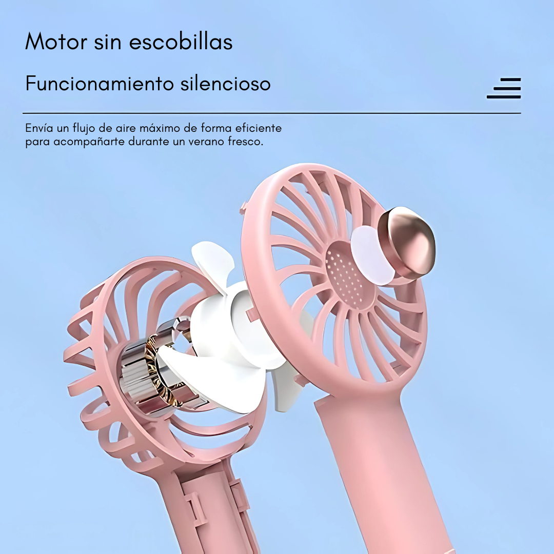 VENTILADOR PORTÁTIL VERDE – Refresca tu día con estilo, donde sea que estés