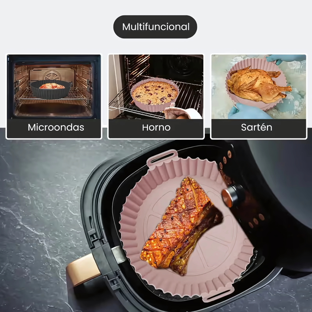 Set de Moldes de Silicona Airfryer x6 – Cocina sin ensuciar y con resultados perfectos