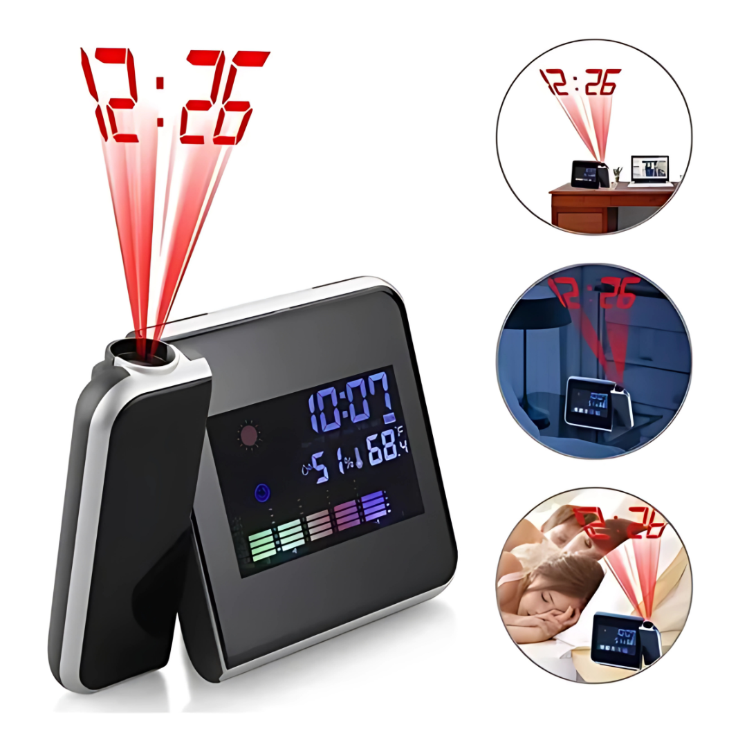 RELOJ DESPERTADOR PROYECTOR – Proyecta la hora en tu techo mientras duermes