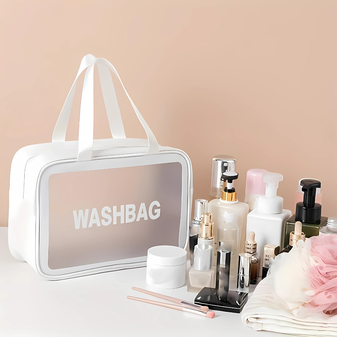 COSMETIQUERA WASHBAG BEIGE – Organización con estilo y practicidad