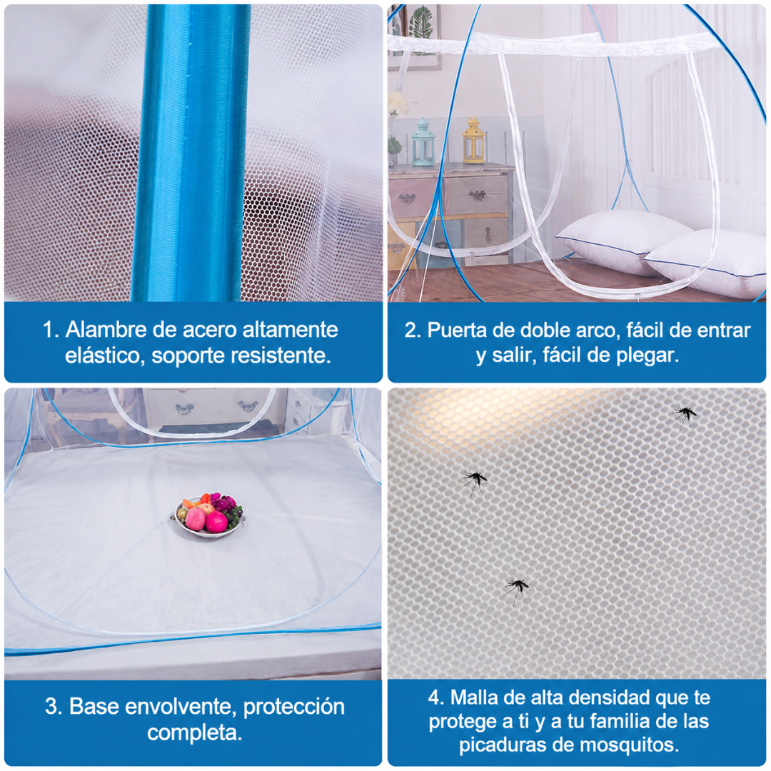 MOSQUITERO PARA CAMA — Protección 360° para dormir sin insectos