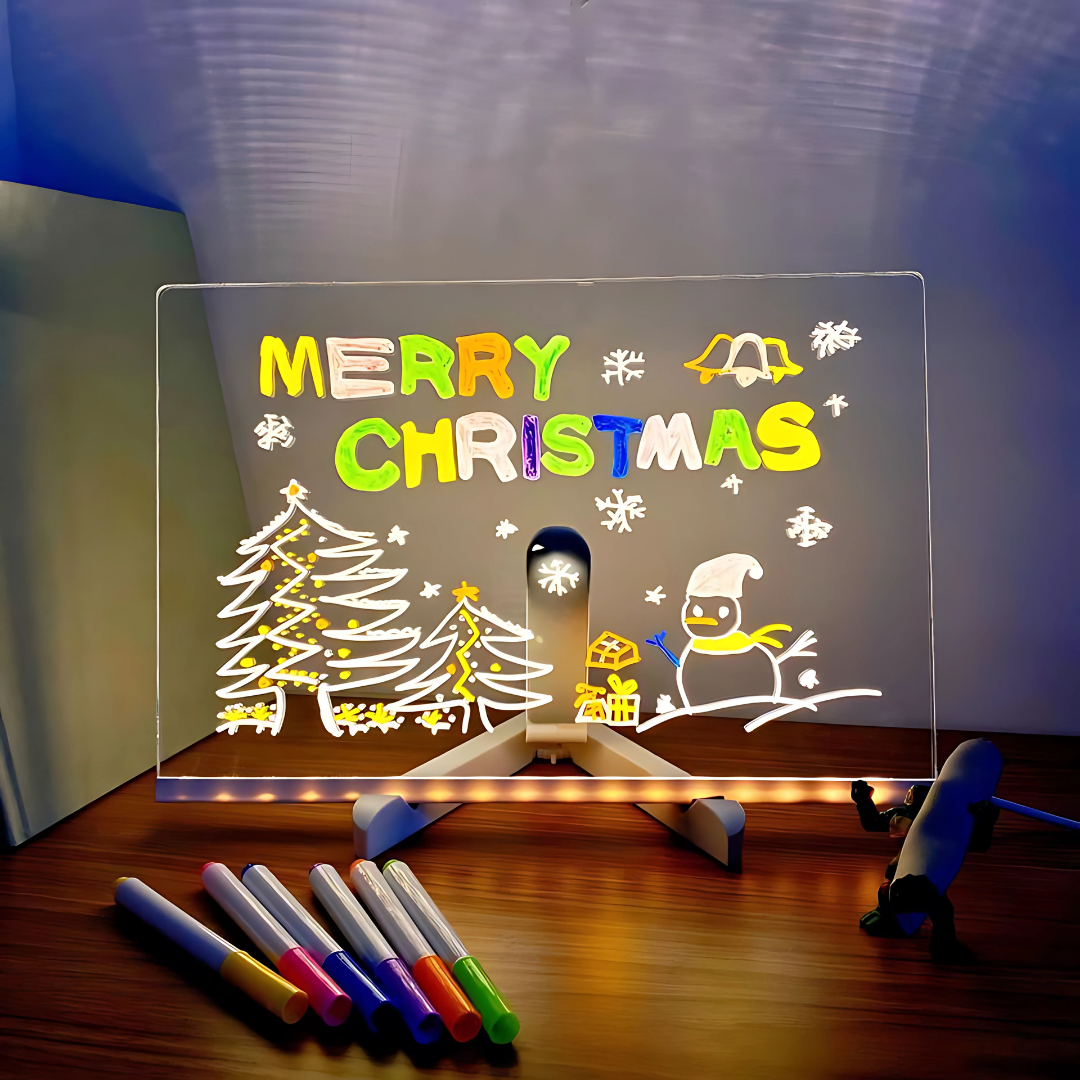 Pizarra LED Luminosa – Dibuja, escribe y brilla con creatividad infinita