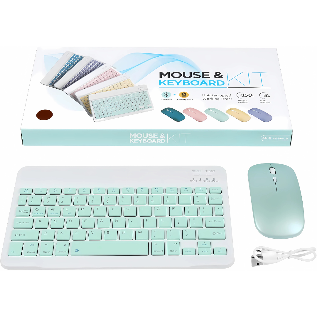 MINI TECLADO INALÁMBRICO + MOUSE – Comodidad total en tamaño compacto