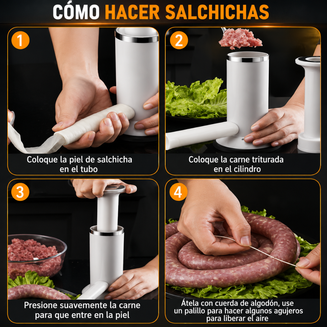 MAQUINA EMBUTIDORA – Preparación artesanal, control total y embutidos caseros de calidad