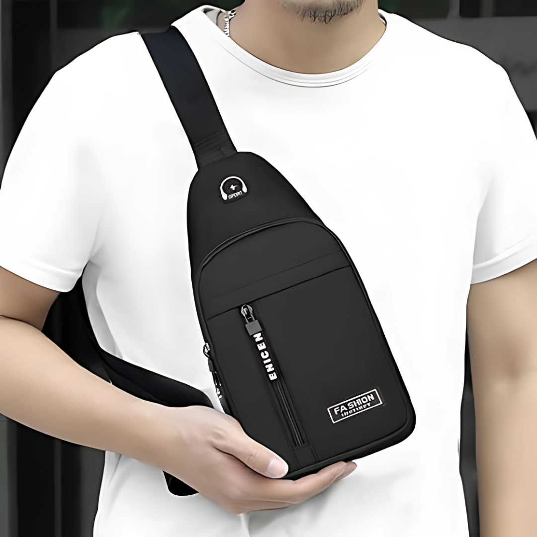 MOCHILA CRUZADA SPORT NEGRA – Comodidad y estilo en cada movimiento