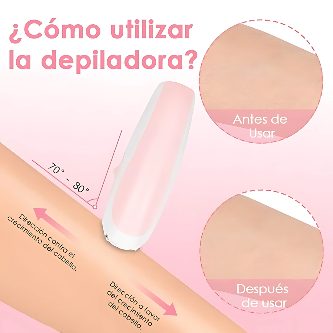 REMOVEDOR DE VELLO ELÉCTRICA, SUAVIDAD INMEDIATA – Piel lisa y perfecta sin dolor