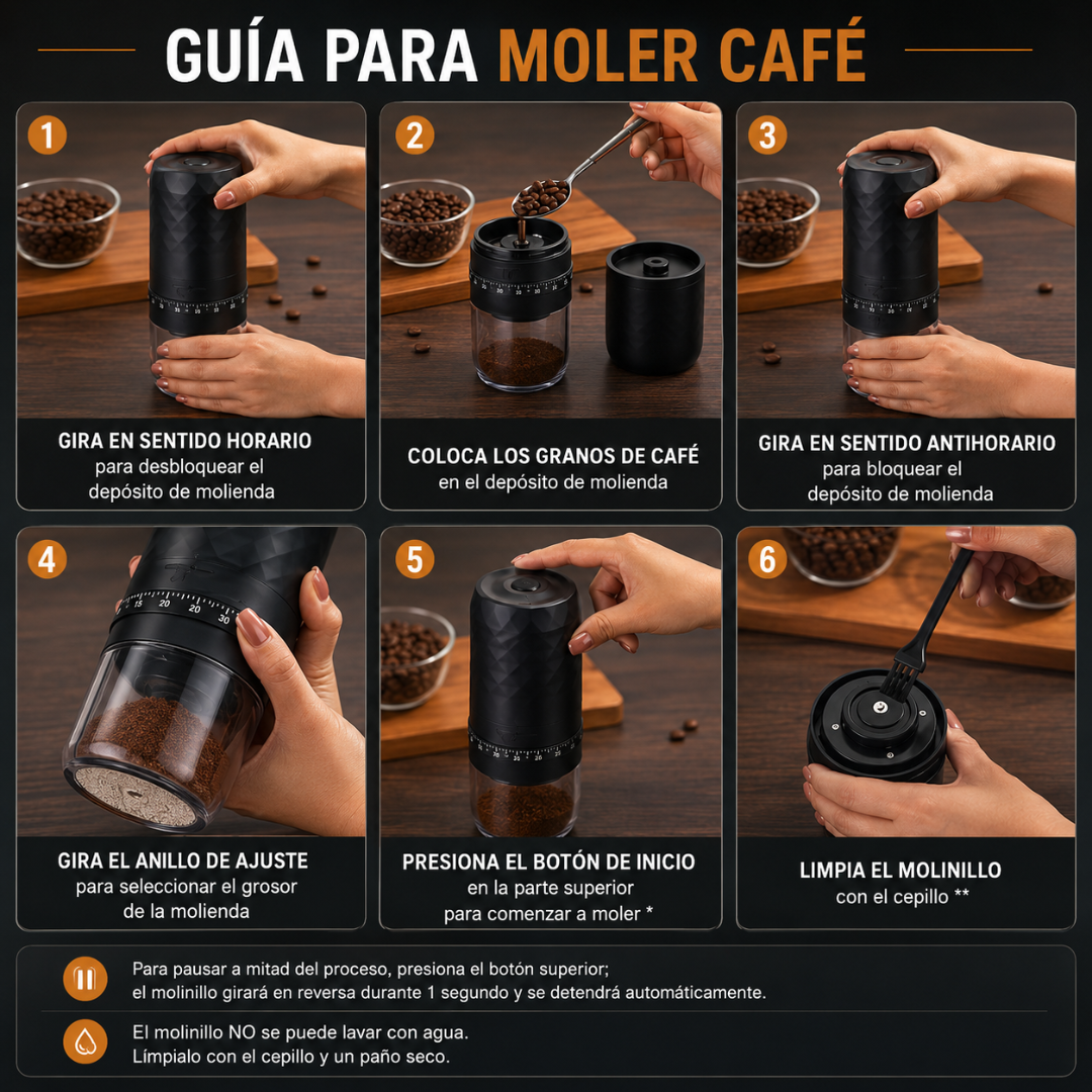 MOLINILLO DE CAFÉ INALÁMBRICO – Molienda fresca a tu gusto