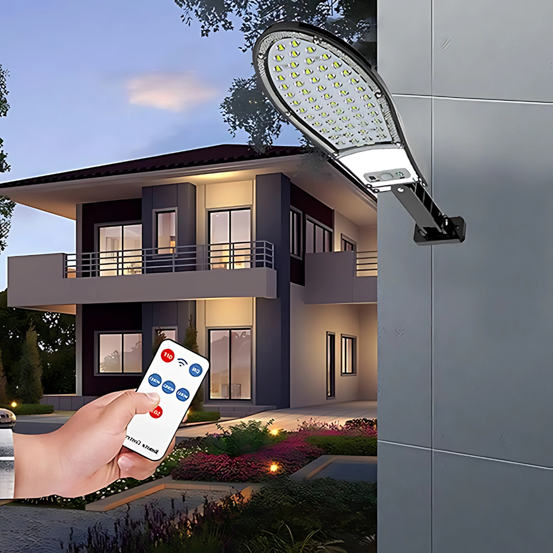 LÁMPARA SOLAR DE EXTERIORES – Iluminación automática y segura toda la noche