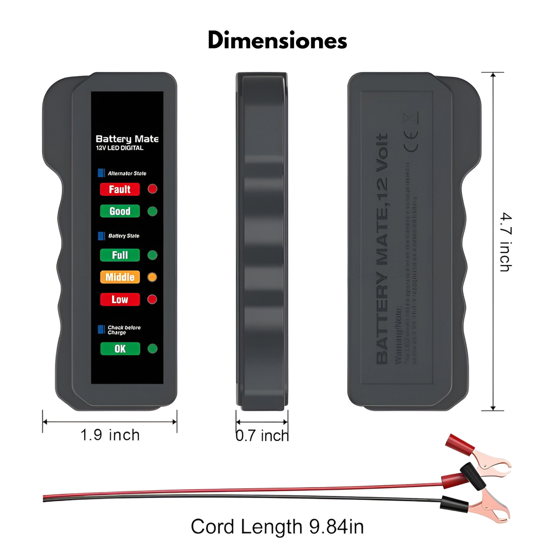 Battery Tester – Diagnóstico rápido y preciso para tu batería de 12V
