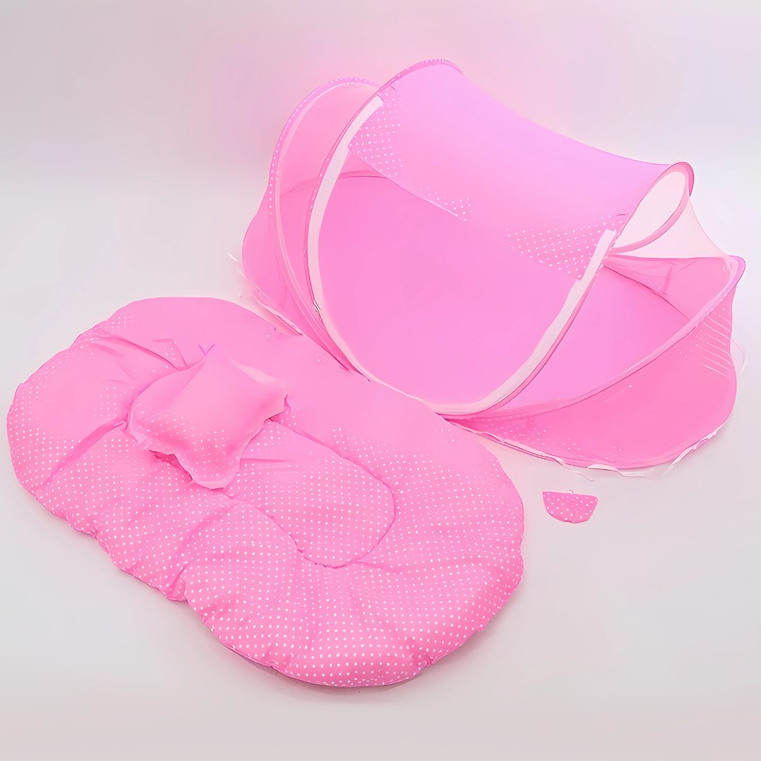 CUNA PORTÁTIL CON MALLA Y COLCHÓN PLEGABLE – Comodidad y seguridad para tu bebé