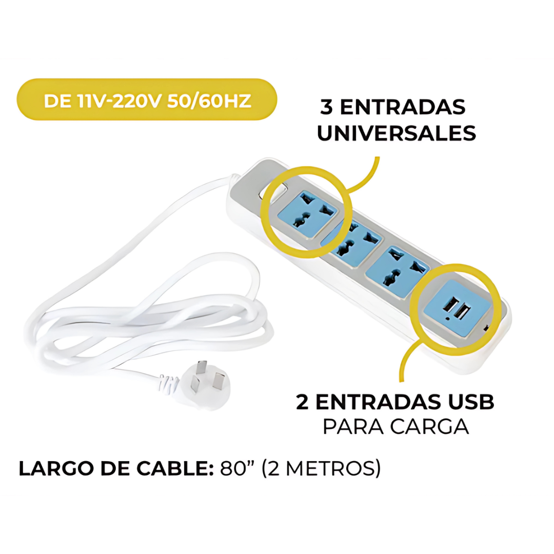 REGLETA MULTIFUNCIONES – Energía segura y práctica en un solo lugar